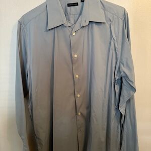 Structure Long Sleeve Dress Shirt Large Gray